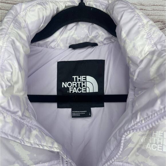 NWT The North Face TNF 2000 Puffer Lavender Print Jacket Women's Size Large - Picture 7 of 11